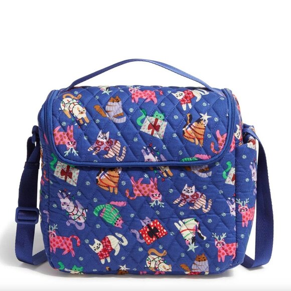 Vera Bradley Crossbody Lunch Bag in Catnip Christmas NWT - Picture 1 of 5